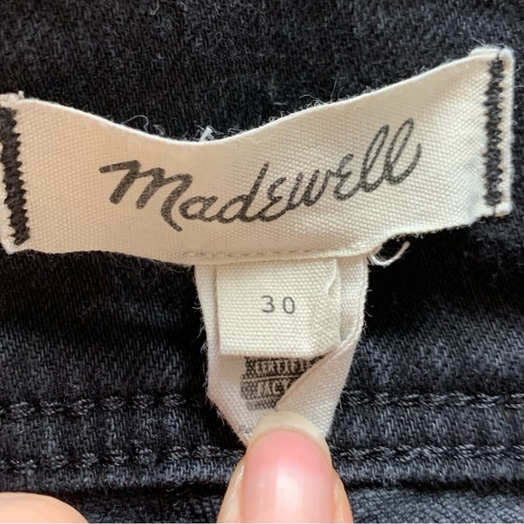 Madewell Perfect Vtg Jean Tuxedo High Rise Ankle Crop Black Seamed Jeans Size 30 - Picture 6 of 9